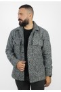 Ανδρικό γκρι πουκάμισο τύπου jacket