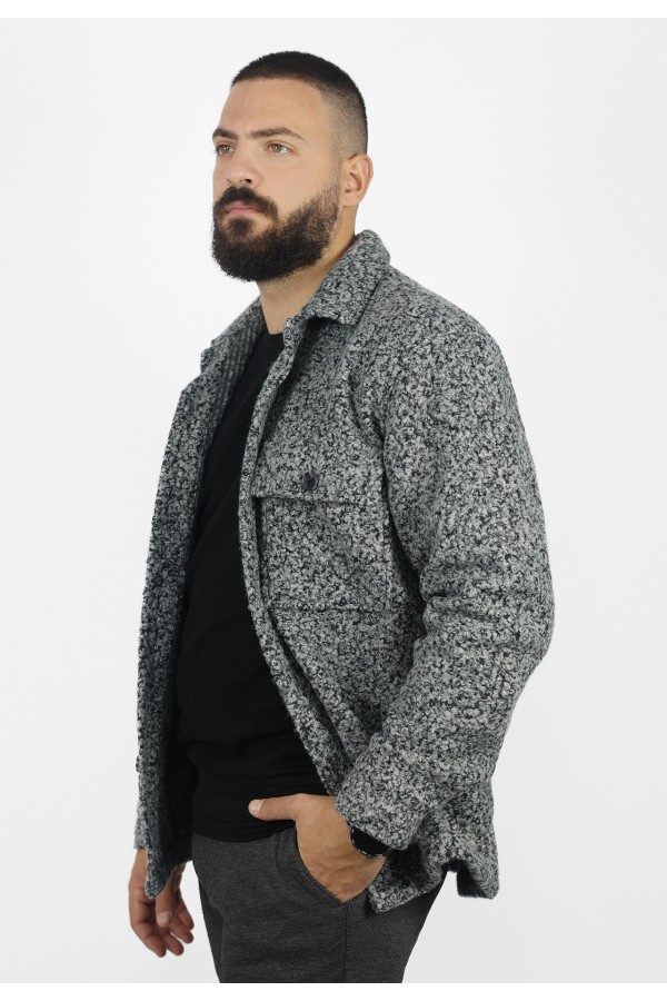 Man's grey shirt style jacket