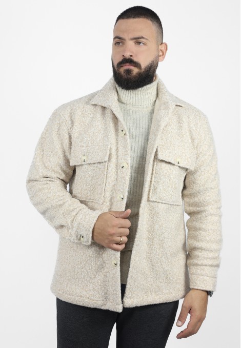 Man's beige shirt style jacket