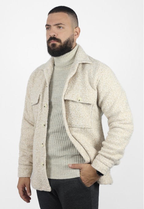 Man's beige shirt style jacket