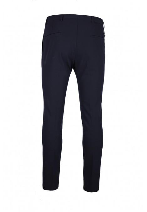 Man's dark blue pants slim fit         