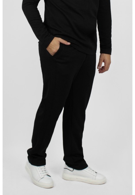 Man's black oversize pants