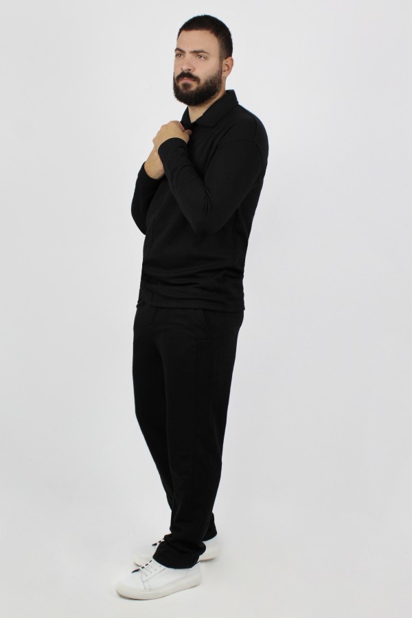 Man's black oversize pants