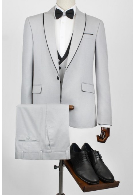 Man's light grey suit  