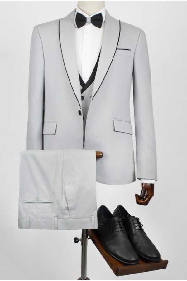 Man's light grey suit  