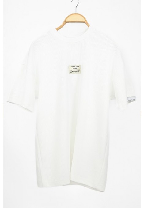 Man's off white t-shirt oversized