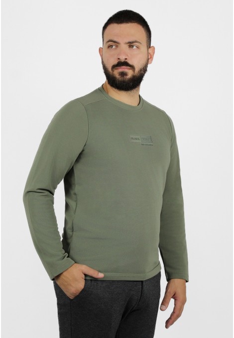 Man's khaki t-shirt