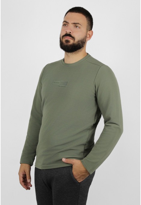 Man's khaki t-shirt