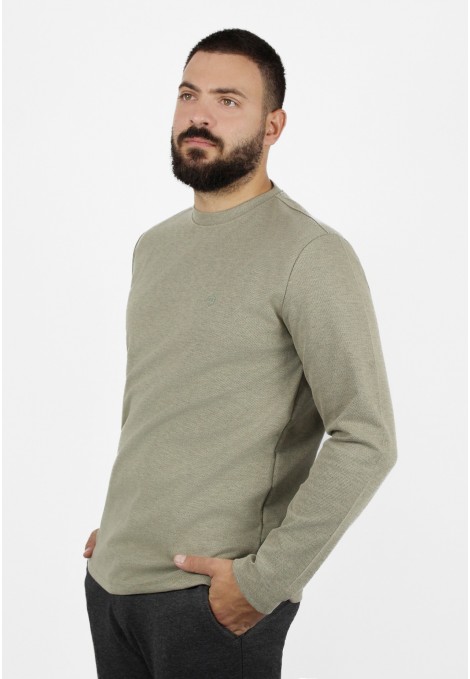 Man's beige cotton t-shirt