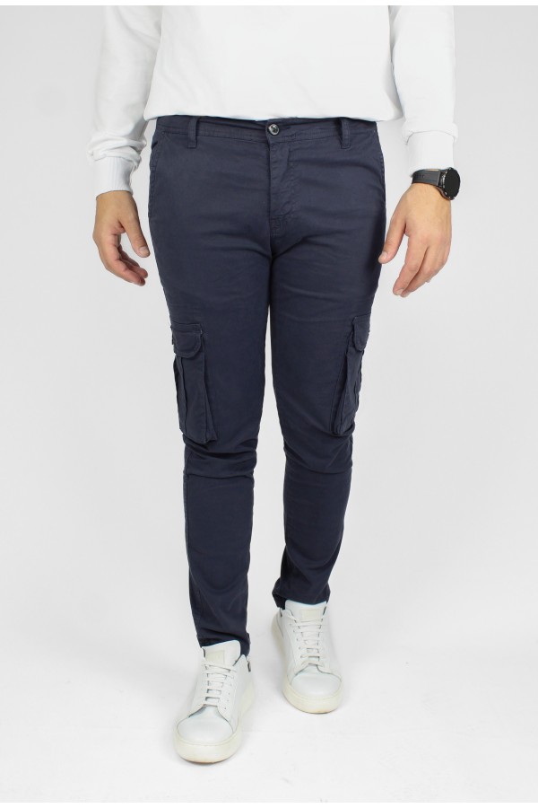 Man's blue pants cargo