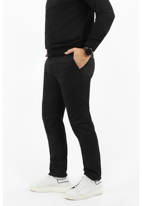 Man’s black chinos pants    