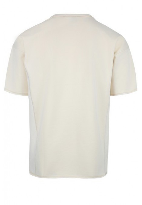 Man's ecru t-shirt oversized 