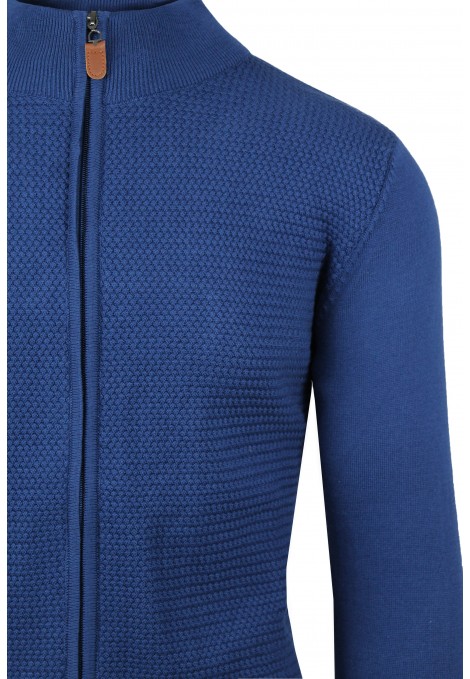 Man's  blue knitted cardigan