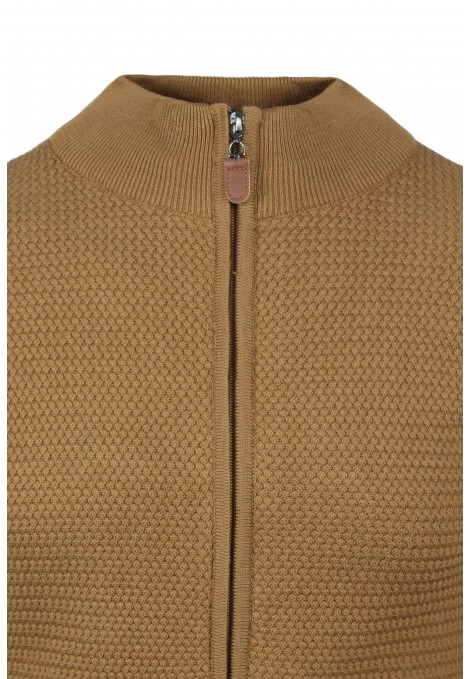 Man's brown knitted cardigan