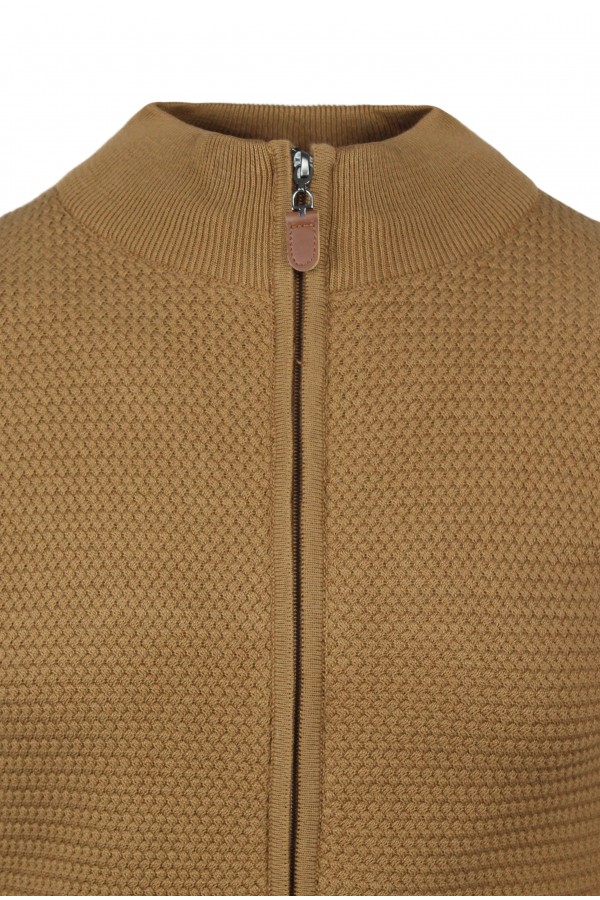 Man's brown knitted cardigan