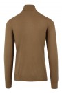 Man's camel knitted t-shirt turtleneck