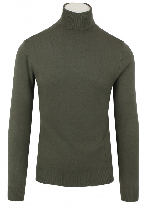 Man's khaki knitted t-shirt