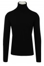 Man's black knitted t-shirt turtleneck 