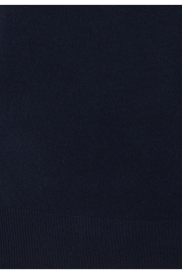 Man's dark blue knitted t-shirt turtleneck