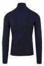 Man's dark blue knitted t-shirt turtleneck