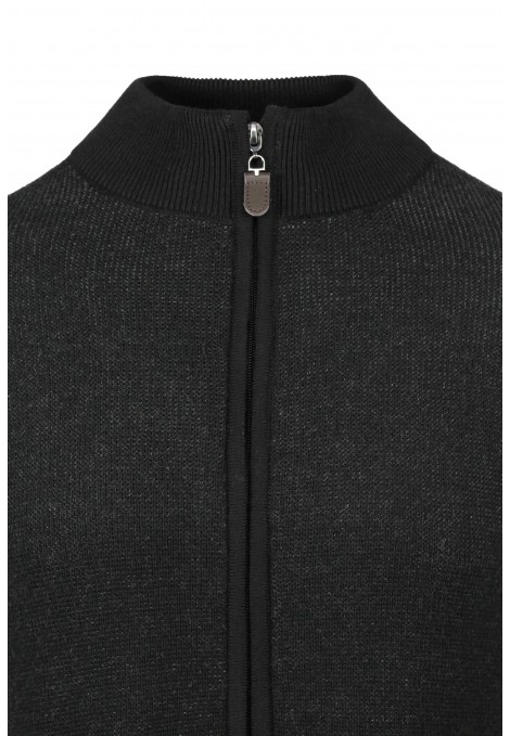  Man's black knitted cardigan