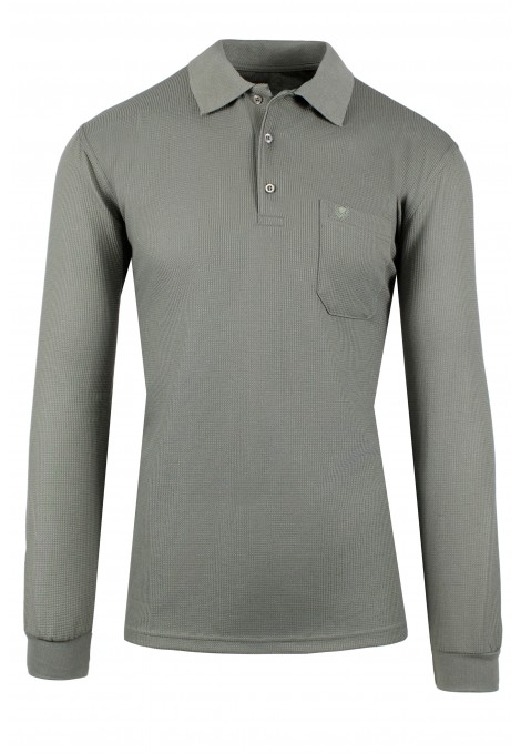 Man's khaki t-shirt polo