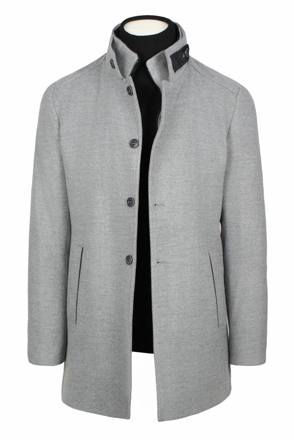 Man's light grey coat