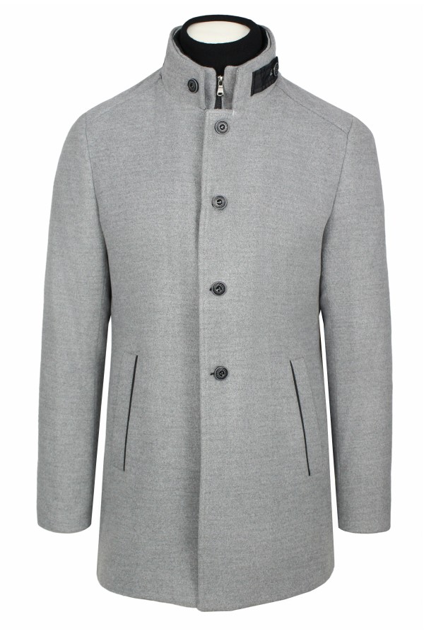 Man's light grey coat