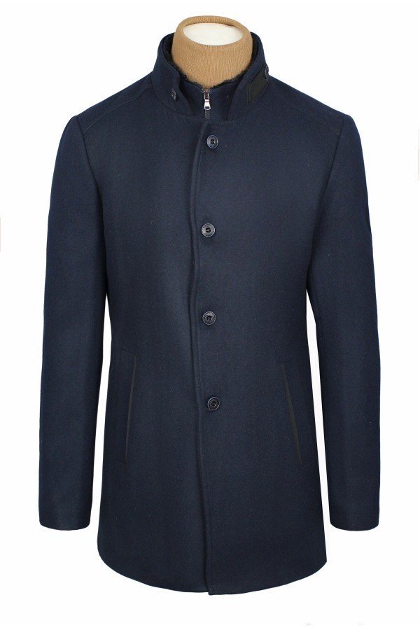 Man's dark blue coat