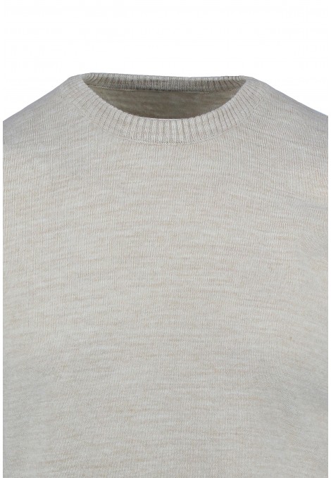 Man's beige knitted t-shirt