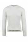 Man's ecru knitted t-shirt