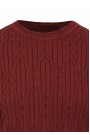 Man's dark red knitted t-shirt