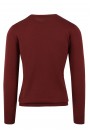 Man's dark red knitted t-shirt