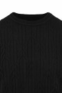 Man's black knitted t-shirt