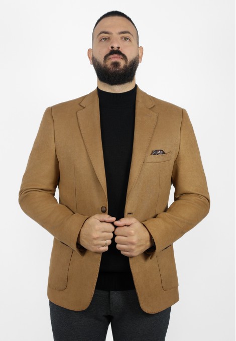 Man's brown blazer