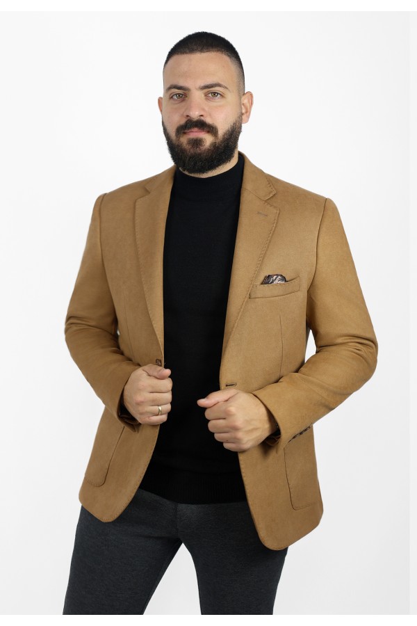 Man's brown blazer