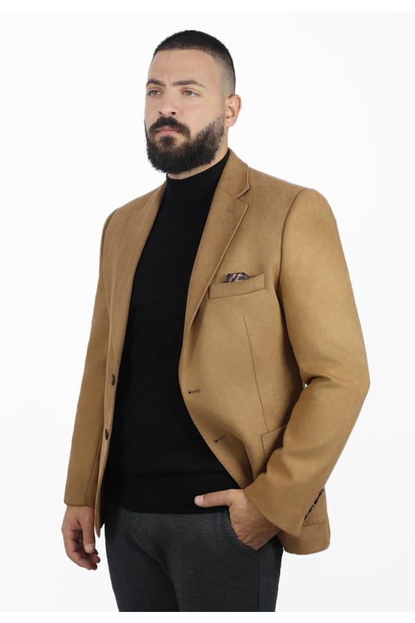 Man's brown blazer