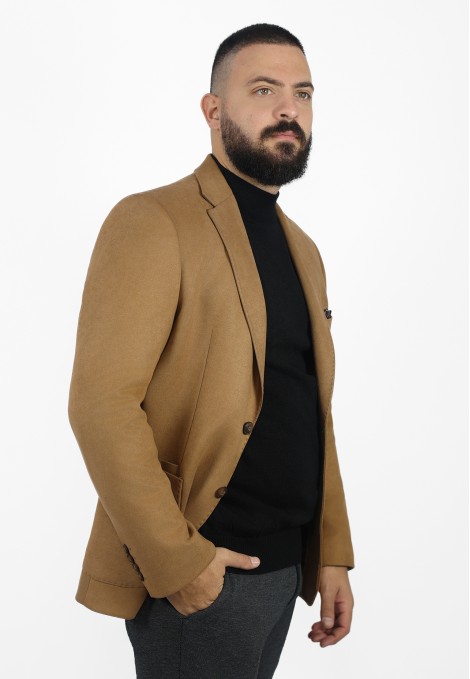 Man's brown blazer