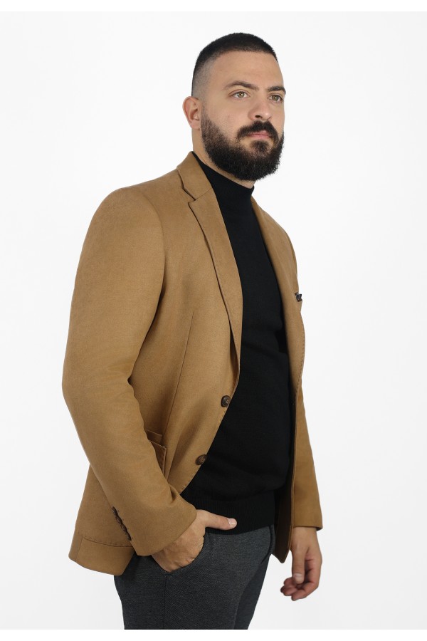 Man's brown blazer