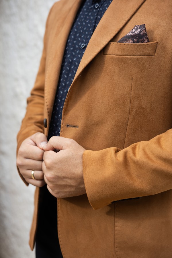 Man's camel blazer