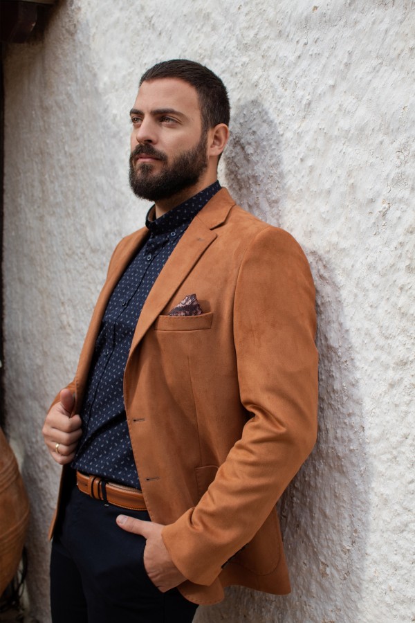 Man's camel blazer