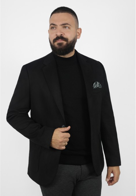 Man's black blazer