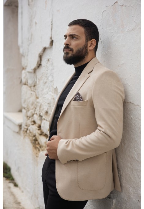 Man's beige blazer