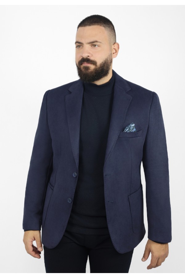 Man's dark blue blazer