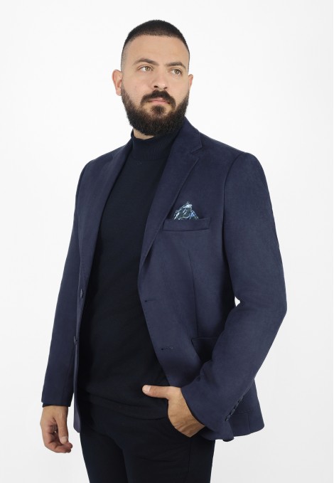 Man's dark blue blazer