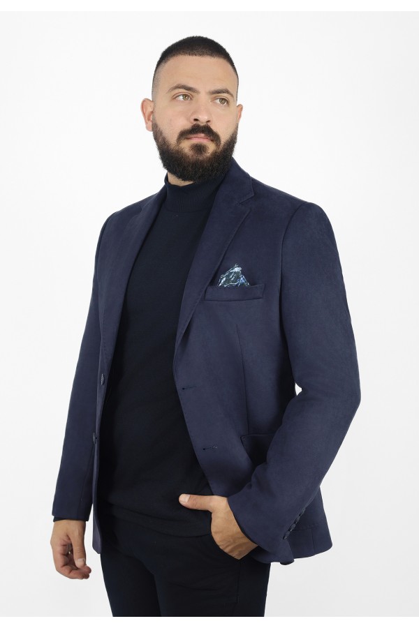 Man's dark blue blazer