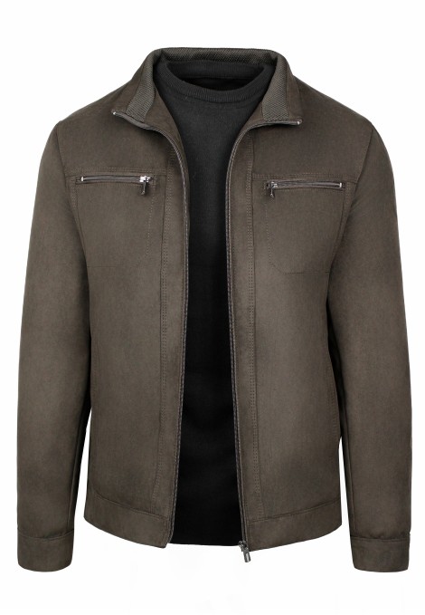 Man's brown castor jacket