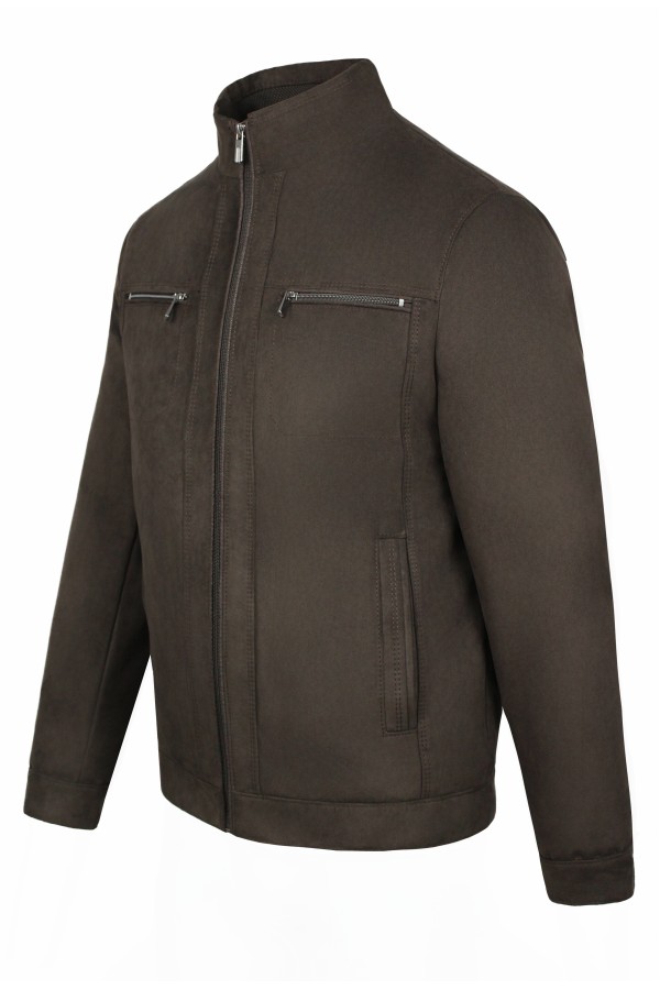 Man's brown castor jacket