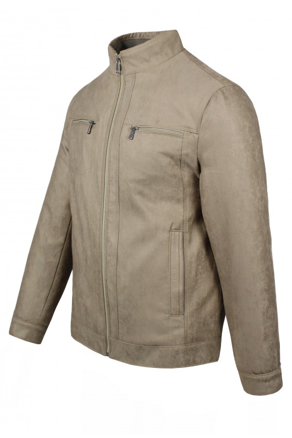 Man's beige castor jacket