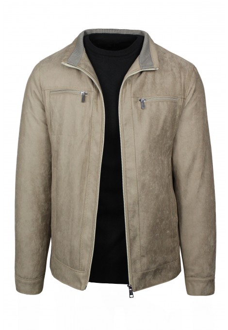 Man's beige castor jacket